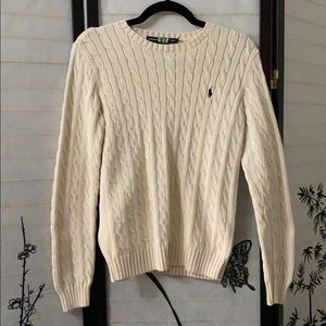 Stunning cream POLO cable knit sweater